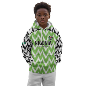Custom Nigeria Football Kid Hoodie Go Champions Super Eagles