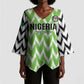 Custom Nigeria Football Kimono Sleeve Blouse Go Champions Super Eagles