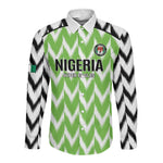 Custom Nigeria Football Long Sleeve Button Shirt Go Champions Super Eagles