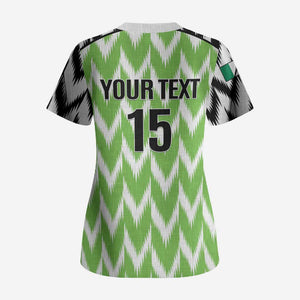 Custom Nigeria Football Scrub Top Go Champions Super Eagles