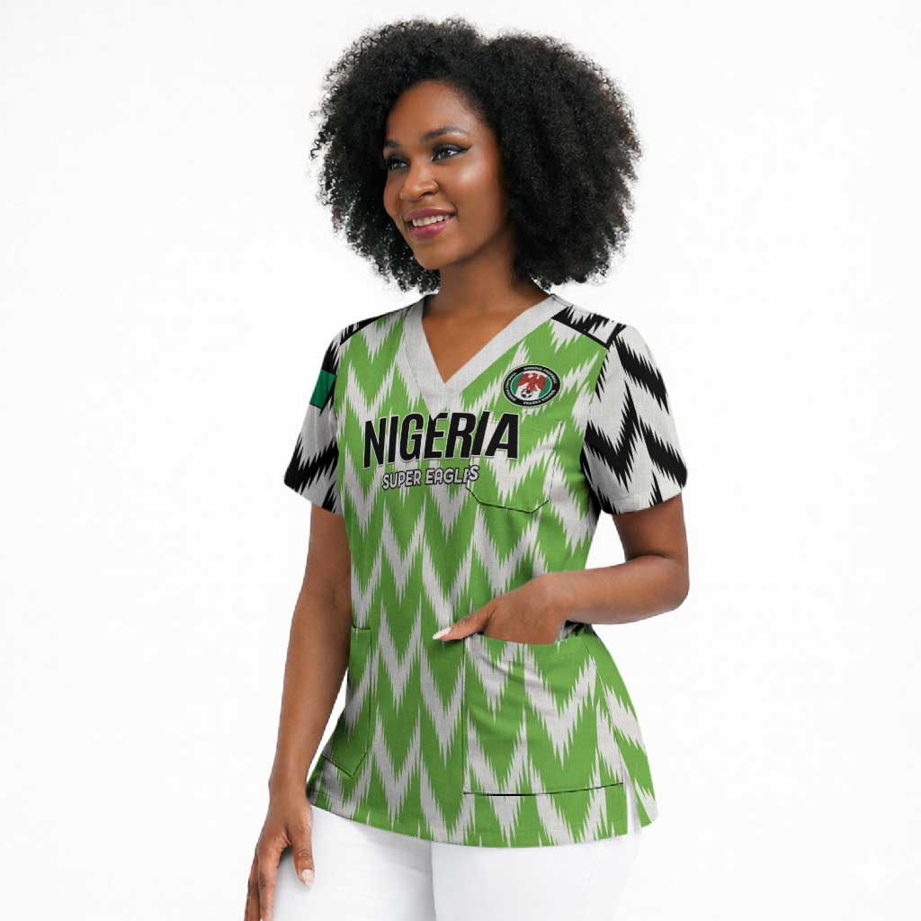 Custom Nigeria Football Scrub Top Go Champions Super Eagles