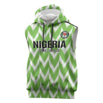 Custom Nigeria Football Sleeveless Hoodie Go Champions Super Eagles