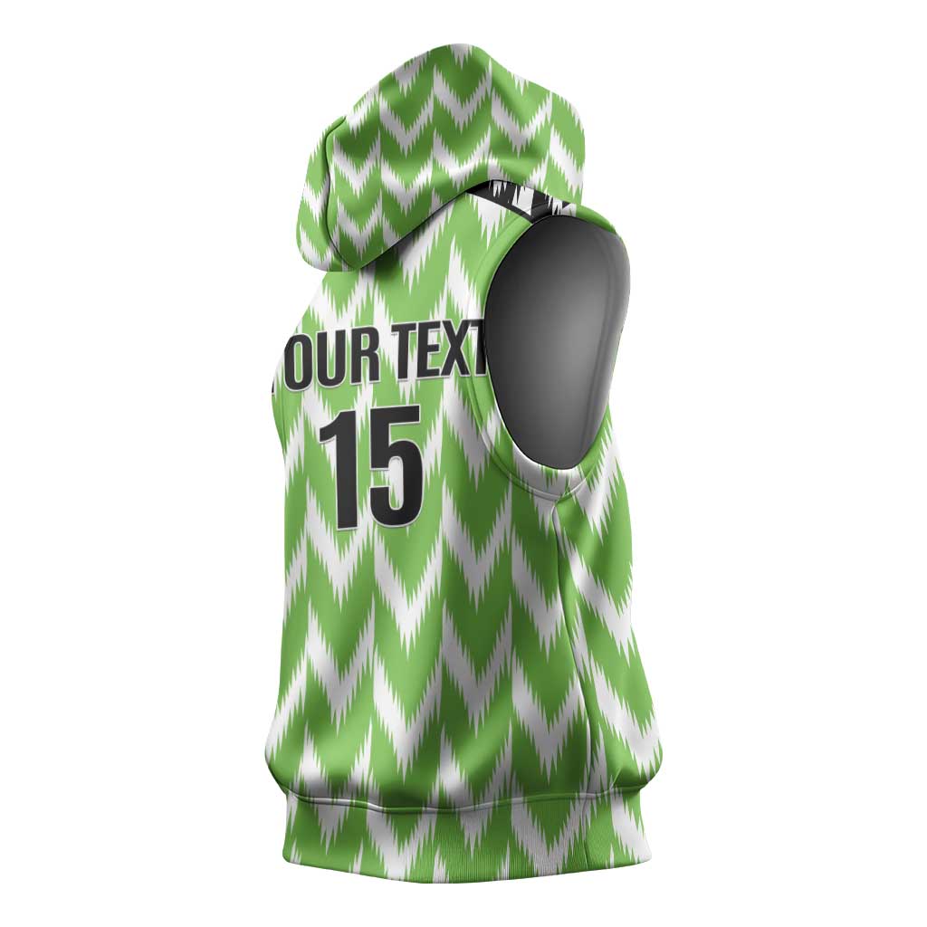 Custom Nigeria Football Sleeveless Hoodie Go Champions Super Eagles