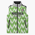 Custom Nigeria Football Sleeveless Puffer Jacket Go Champions Super Eagles