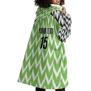Custom Nigeria Football Wearable Blanket Hoodie Go Champions Super Eagles