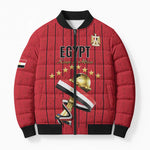 Custom Egypt Football Bomber Puffer Jacket Kings of Africa Champions