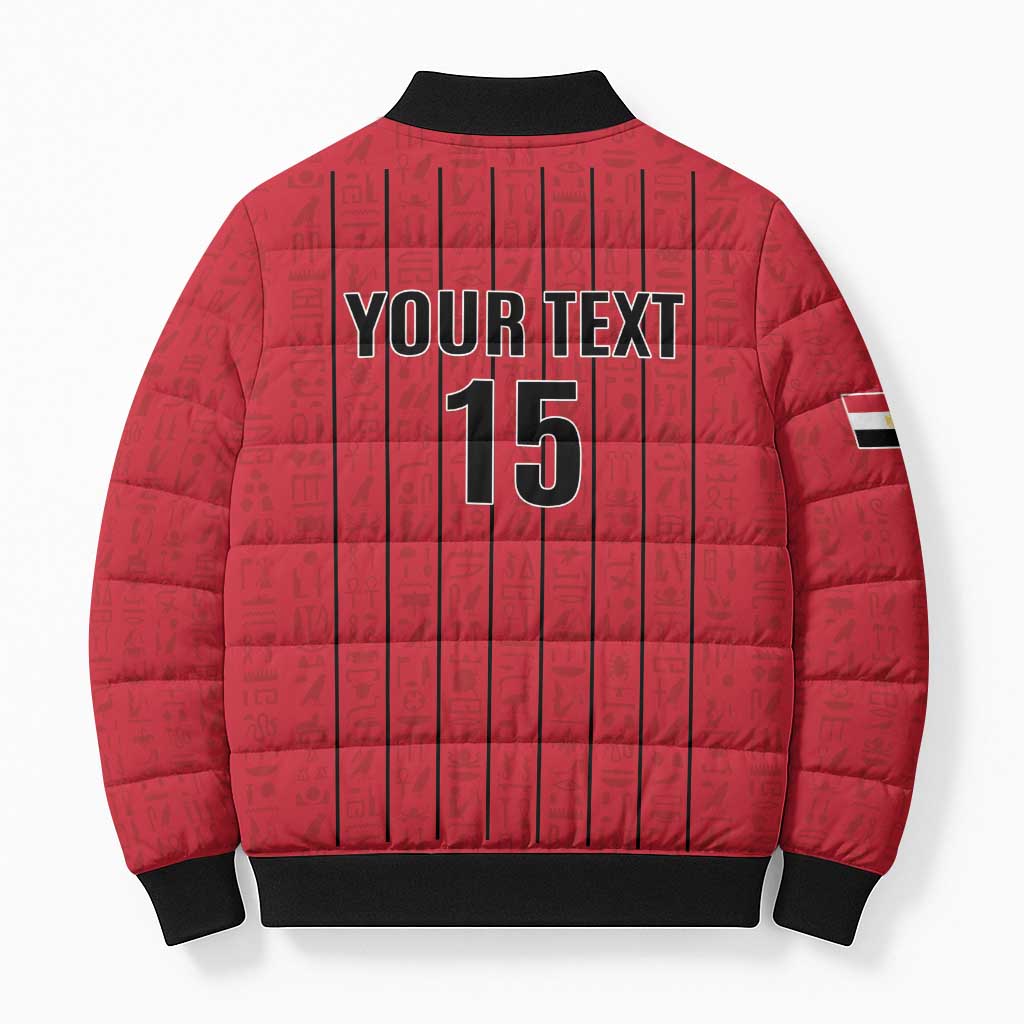 Custom Egypt Football Bomber Puffer Jacket Kings of Africa Champions