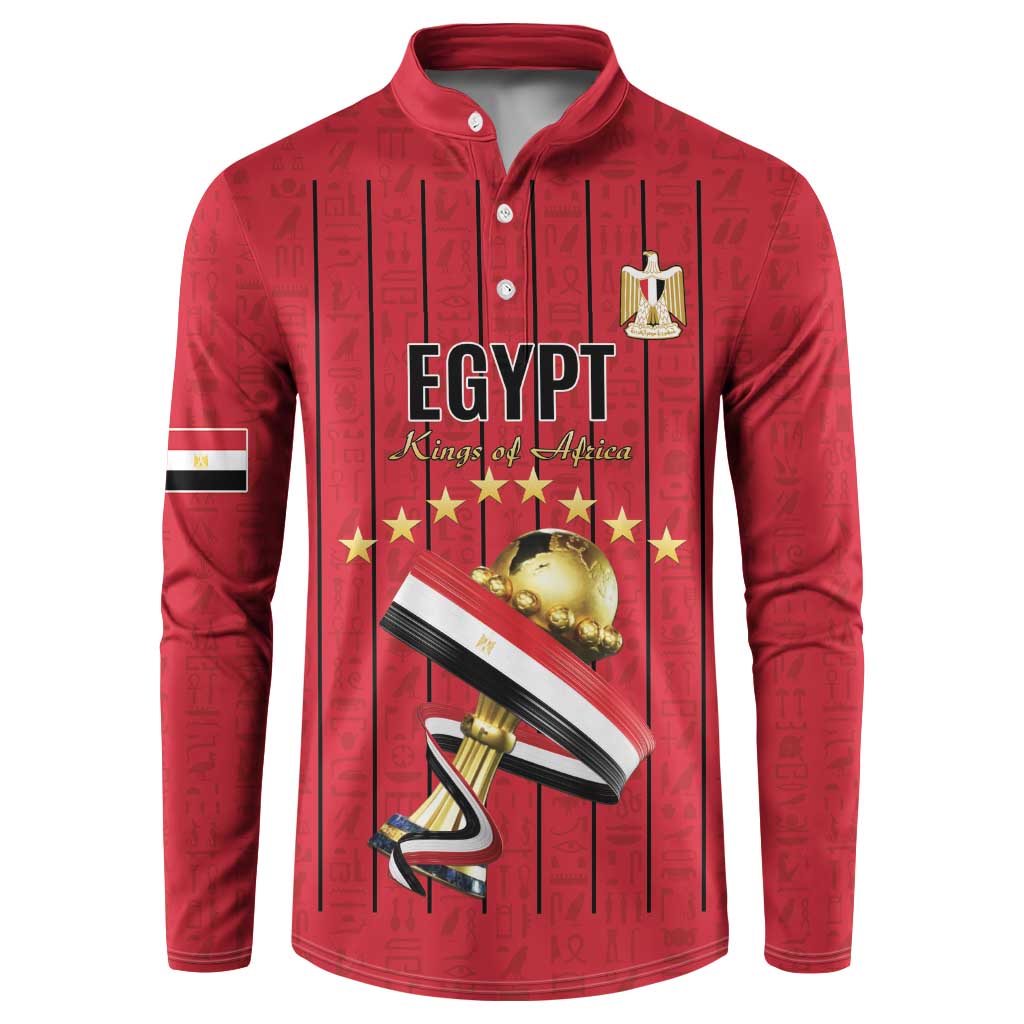 Custom Egypt Football Button Sweatshirt Kings of Africa Champions