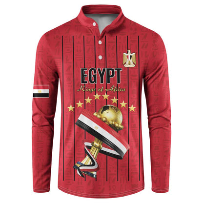 Custom Egypt Football Button Sweatshirt Kings of Africa Champions