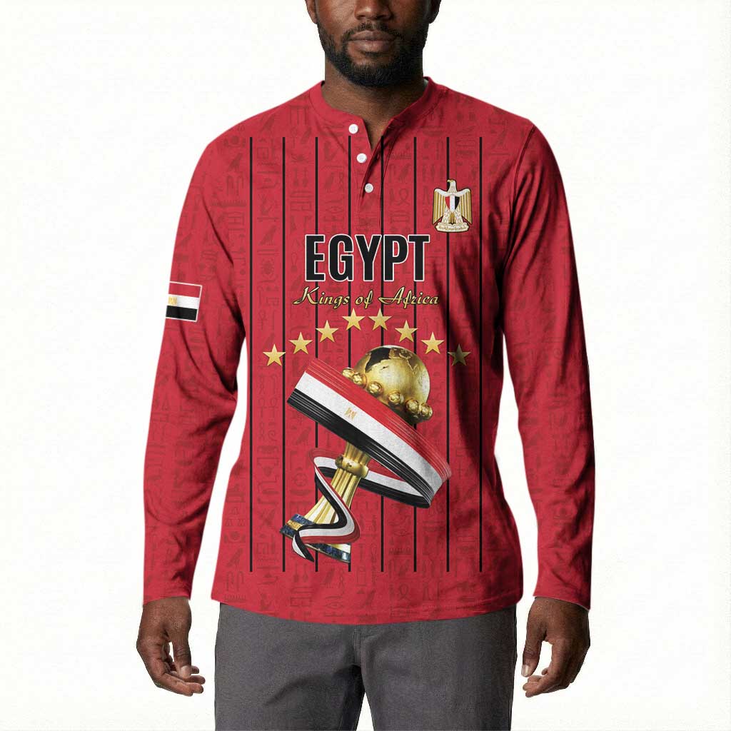 Custom Egypt Football Button Sweatshirt Kings of Africa Champions