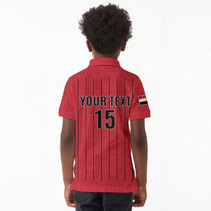Custom Egypt Football Kid Polo Shirt Kings of Africa Champions