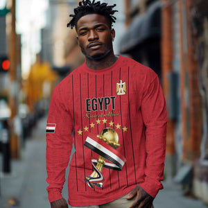 Custom Egypt Football Long Sleeve Shirt Kings of Africa Champions