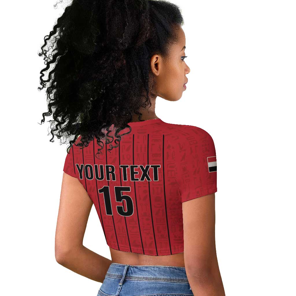 Custom Egypt Football Raglan Cropped T shirt Kings of Africa Champions