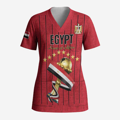 Custom Egypt Football Scrub Top Kings of Africa Champions