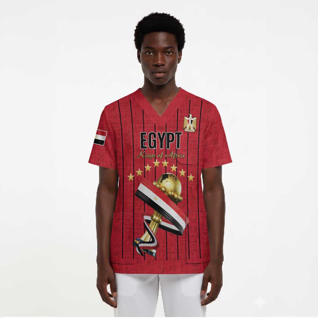 Custom Egypt Football Scrub Top Kings of Africa Champions