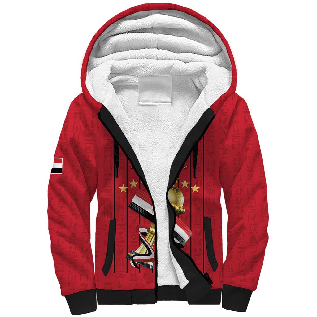 Custom Egypt Football Sherpa Hoodie Kings of Africa Champions