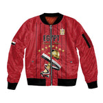 Custom Egypt Football Sleeve Zip Bomber Jacket Kings of Africa Champions