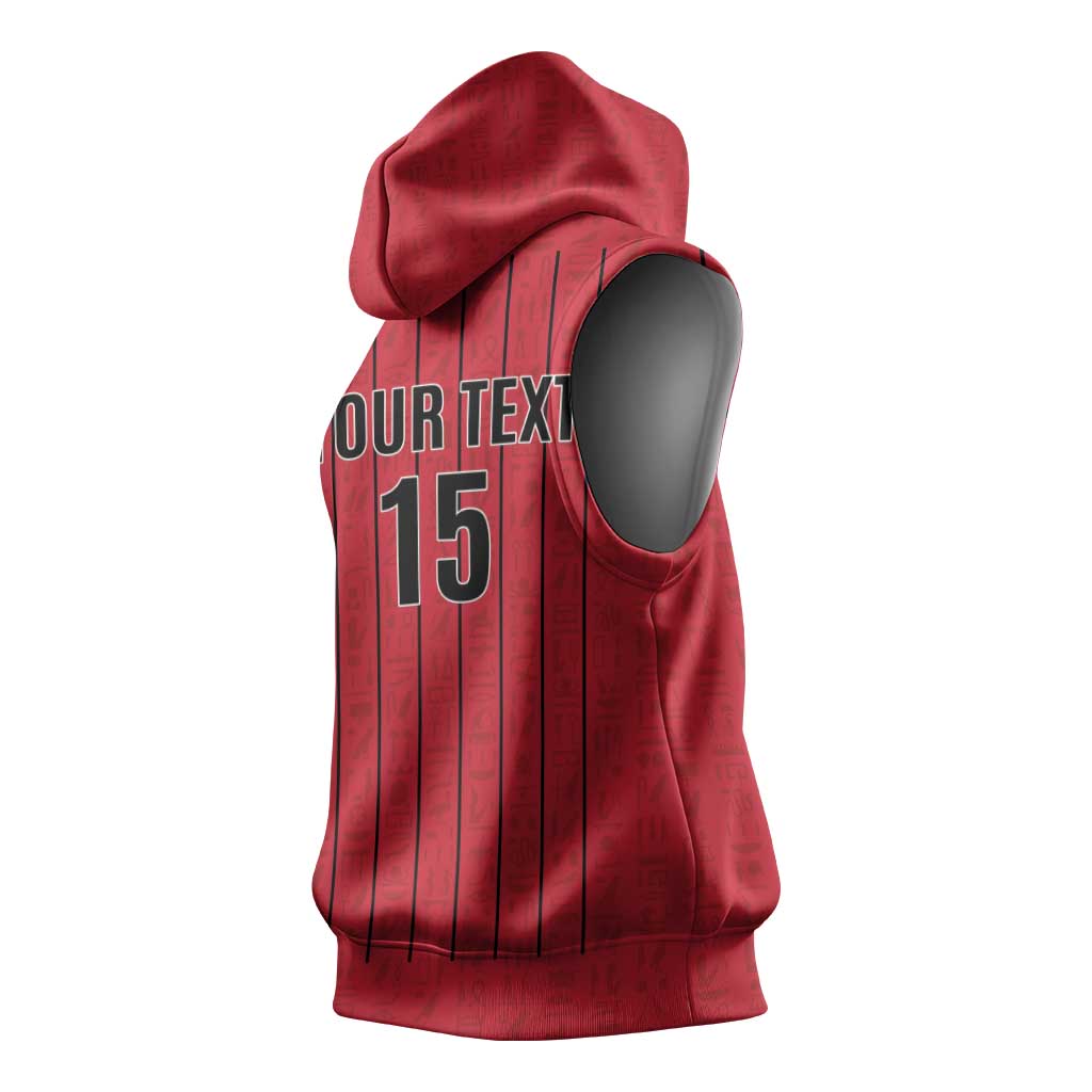 Custom Egypt Football Sleeveless Hoodie Kings of Africa Champions