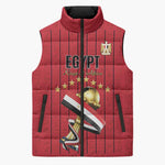 Custom Egypt Football Sleeveless Puffer Jacket Kings of Africa Champions