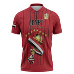 Custom Egypt Football Zipper Polo Shirt Kings of Africa Champions