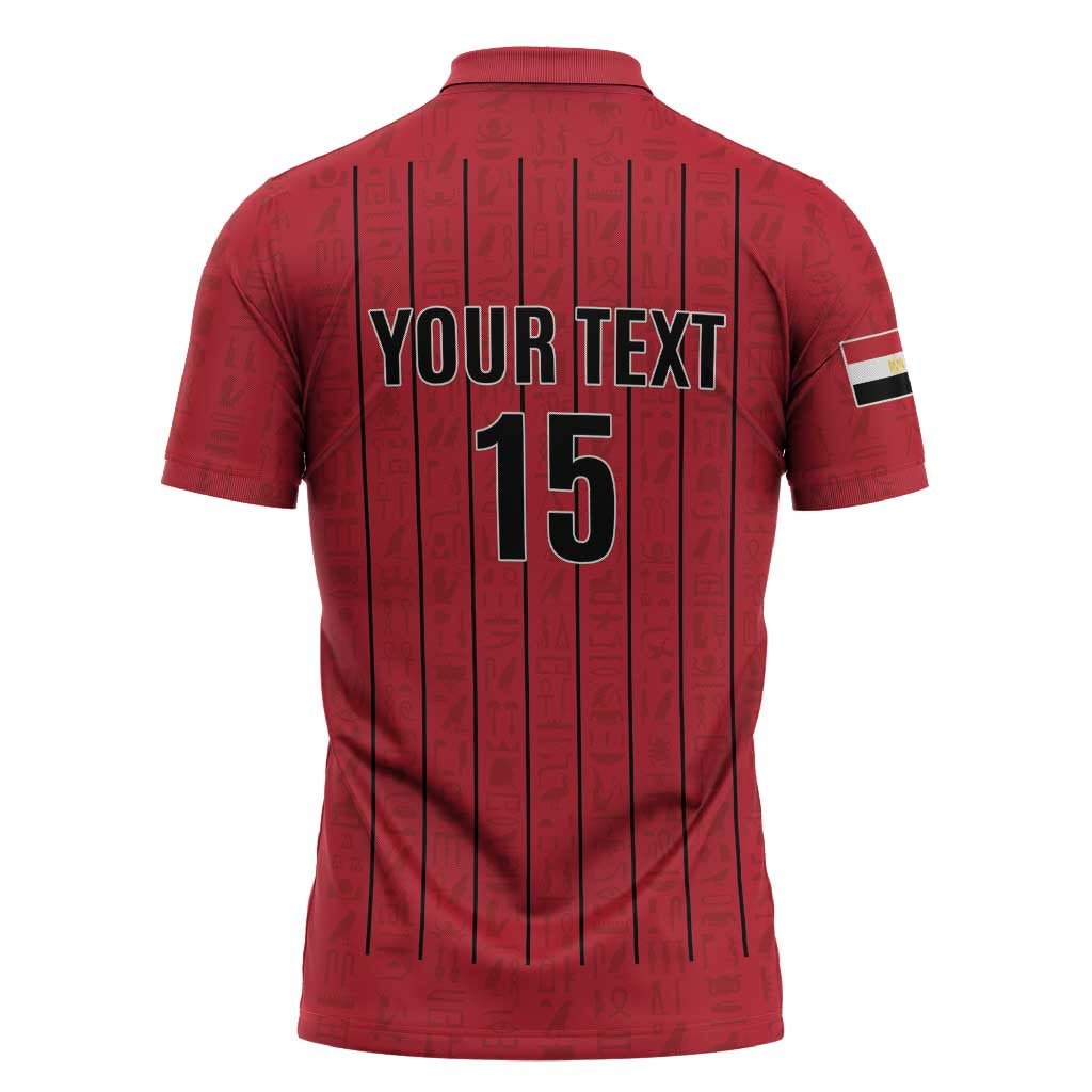 Custom Egypt Football Zipper Polo Shirt Kings of Africa Champions