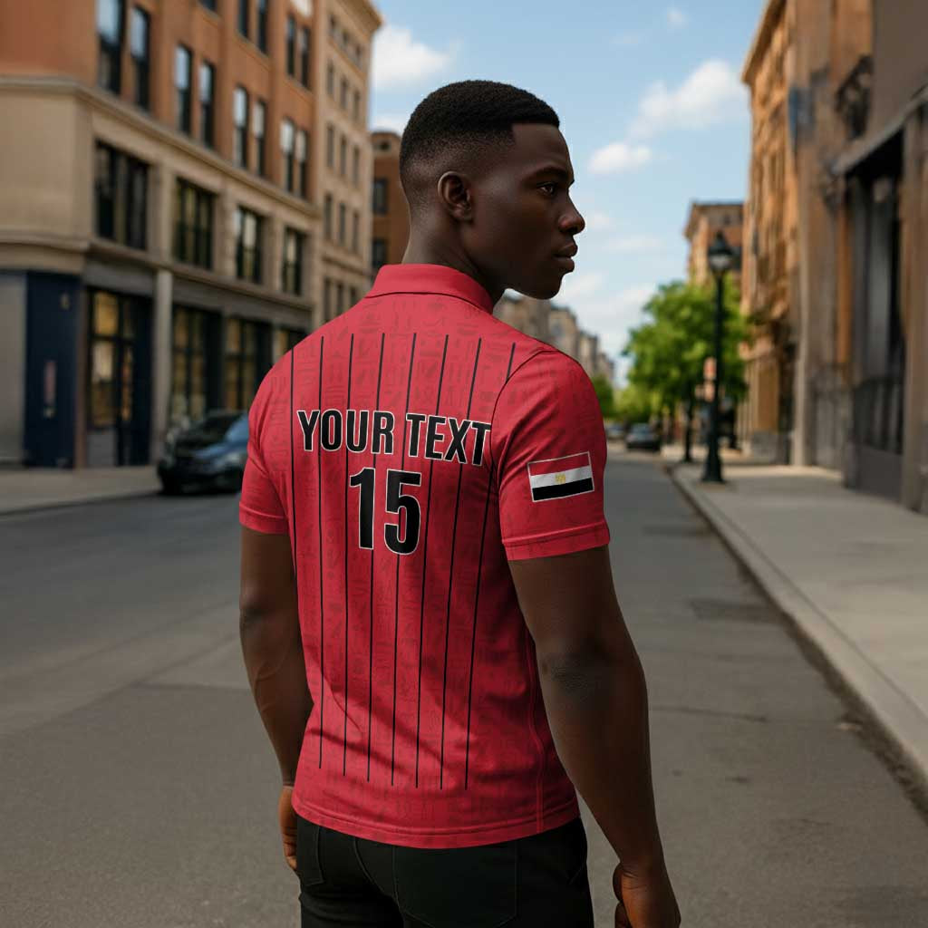 Custom Egypt Football Zipper Polo Shirt Kings of Africa Champions