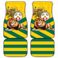Happy Togo Independence Day Car Mats Lion With Coat Of Arms - Kente Pattern