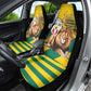 Happy Togo Independence Day Car Seat Cover Lion With Coat Of Arms - Kente Pattern