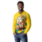 Happy Togo Independence Day Long Sleeve Polo Shirt Lion With Coat Of Arms - Kente Pattern
