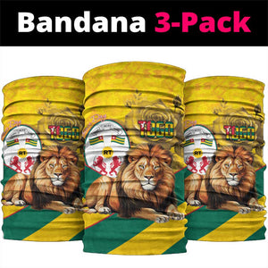 Happy Togo Independence Day Neck Gaiter Lion Coat Of Arms - Kente Pattern LT15