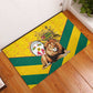 Happy Togo Independence Day Rubber Doormat Lion With Coat Of Arms - Kente Pattern