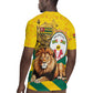 Happy Togo Independence Day Rugby Jersey Lion With Coat Of Arms - Kente Pattern