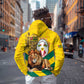 Happy Togo Independence Day Zip Hoodie Lion With Coat Of Arms - Kente Pattern