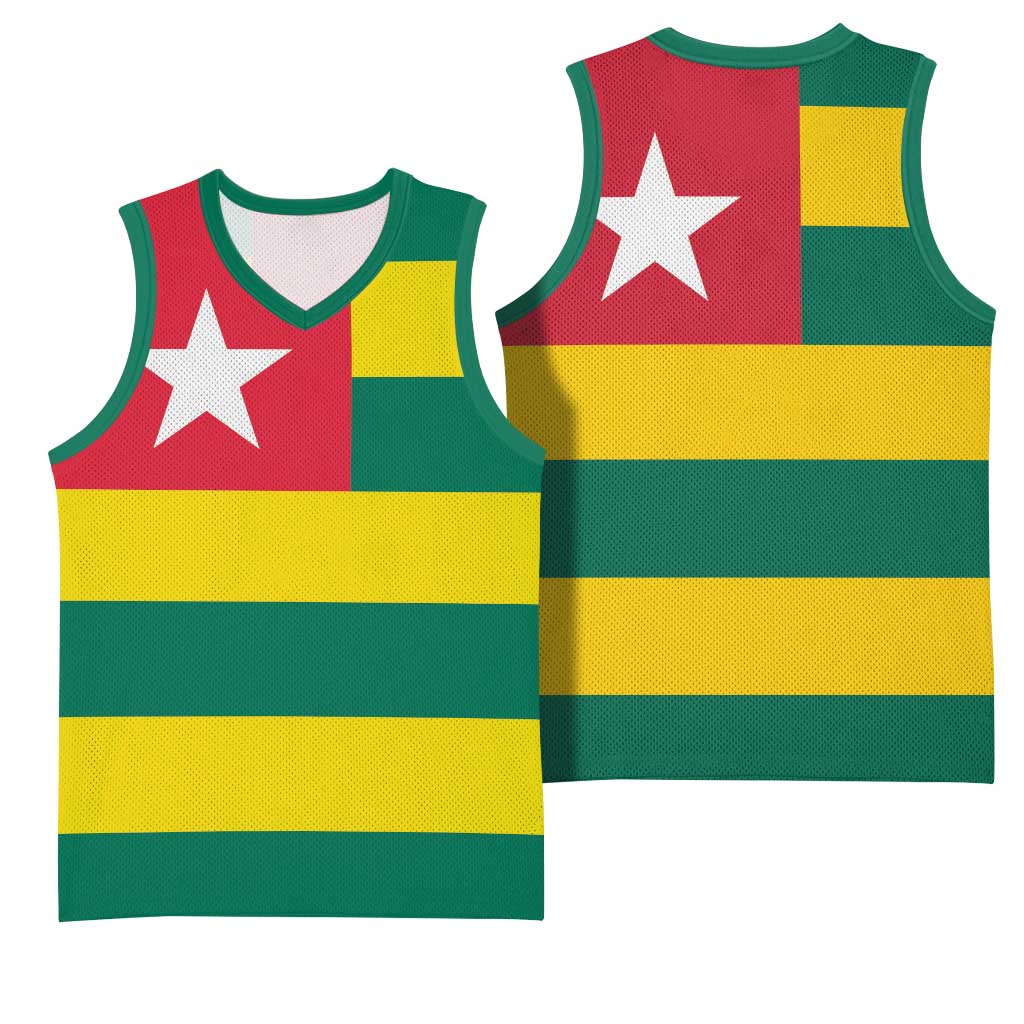Togolese Independence Day Basketball Jersey Flag Style LT15