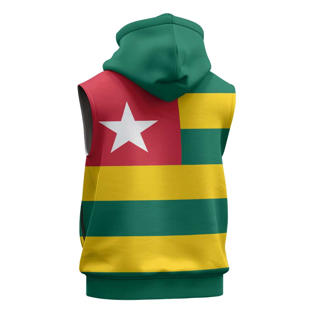 Togolese Independence Day Sleeveless Hoodie Flag Style - African Pride