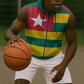 Togolese Independence Day Sleeveless Zip Hoodie Flag Style - African Pride