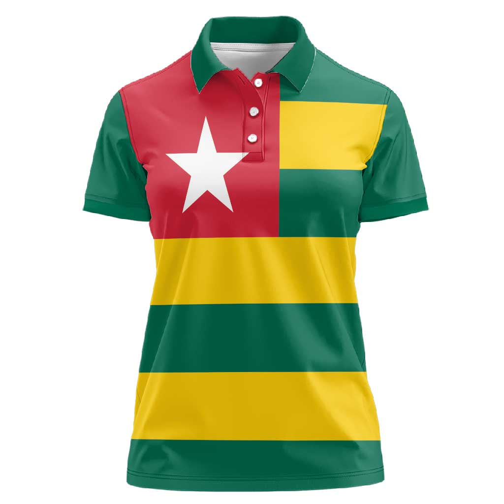 Togolese Independence Day Women Polo Shirt Flag Style