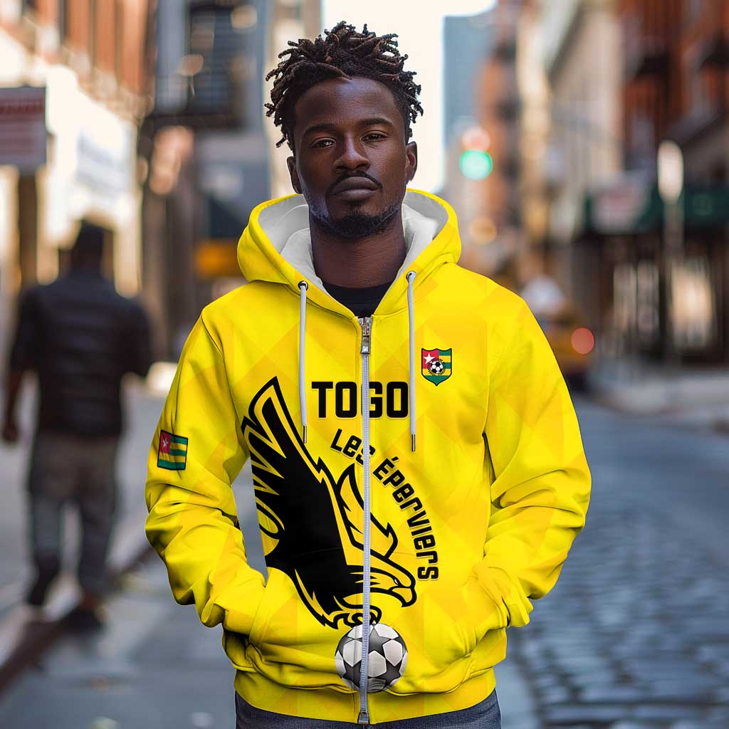 Custom Togo Football Zip Hoodie Go Champions