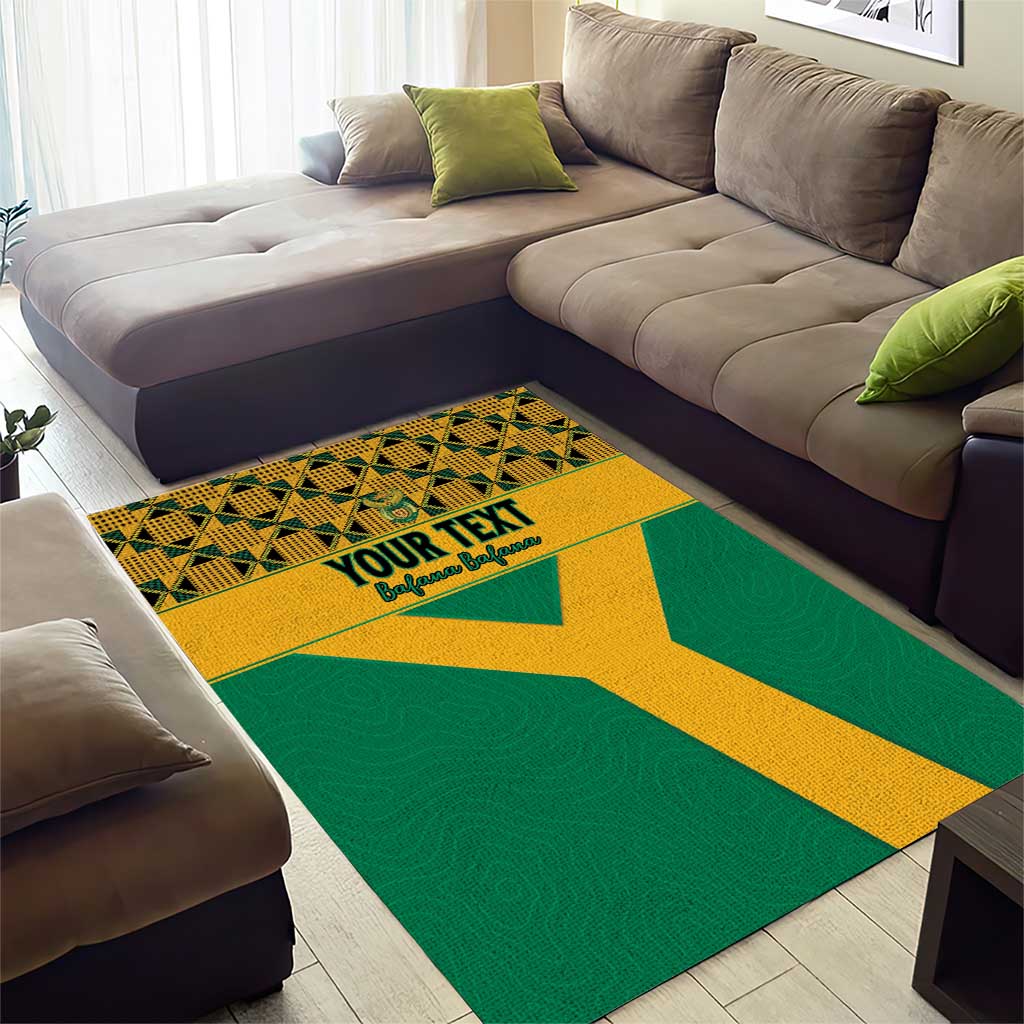 South Africa Soccer Custom Area Rug Bafana Bafana
