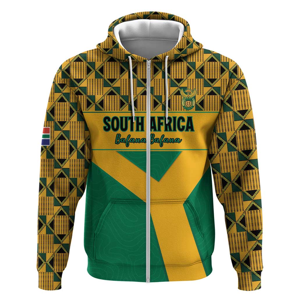 South Africa Soccer Custom Zip Hoodie Bafana Bafana