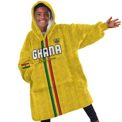 Custom Ghana Football Kid Wearable Blanket Hoodie We Are Champions