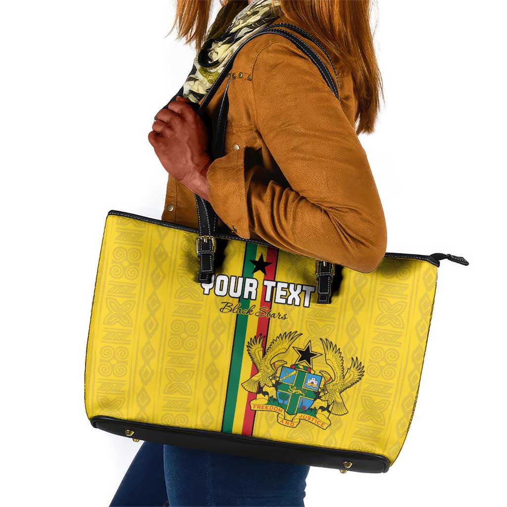 Custom Ghana Football Leather Tote Bag We Are Champions
