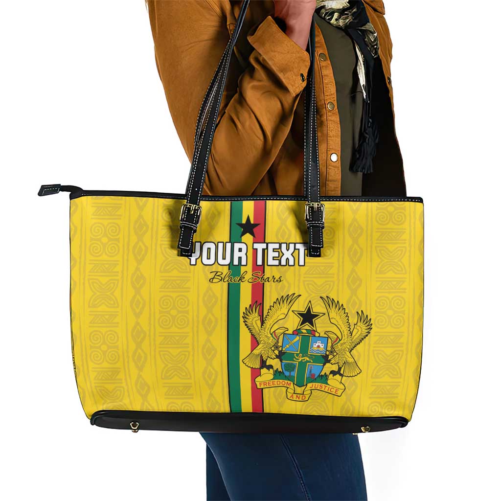Custom Ghana Football Leather Tote Bag We Are Champions