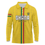 Custom Ghana Football Long Sleeve Polo Shirt We Are Champions