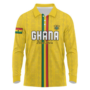 Custom Ghana Football Long Sleeve Polo Shirt We Are Champions
