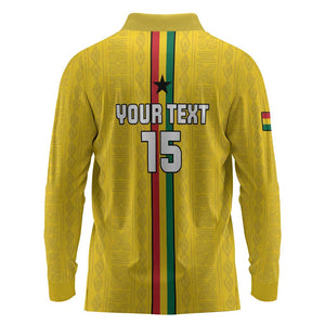 Custom Ghana Football Long Sleeve Polo Shirt We Are Champions