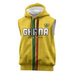 Custom Ghana Football Sleeveless Zip Hoodie We Are Champions - African Pride
