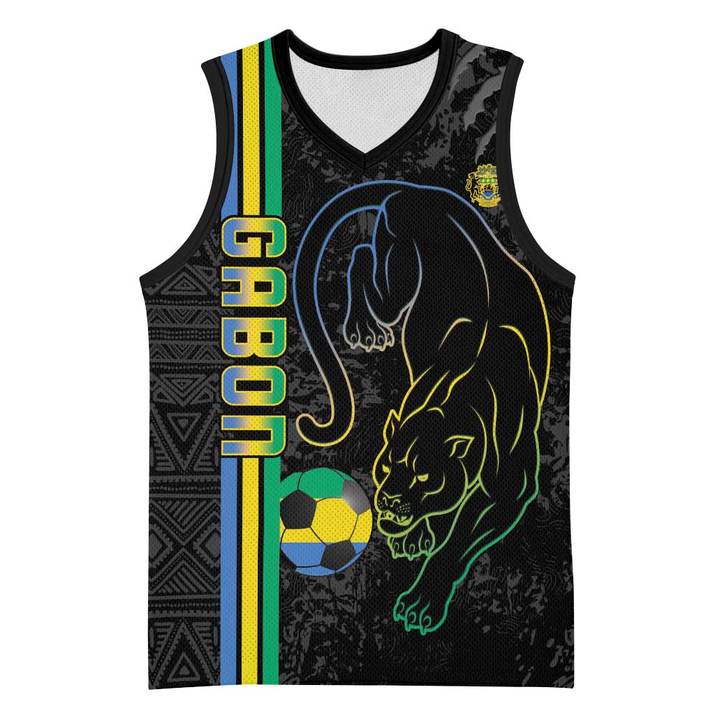Custom Gabon Football Basketball Jersey Go Champions - Black Ver LT15