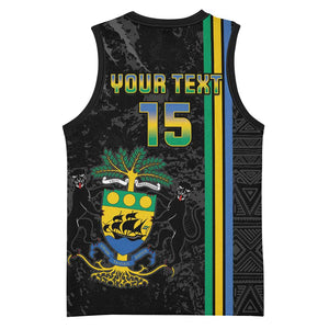 Custom Gabon Football Basketball Jersey Go Champions - Black Ver LT15