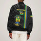 Custom Gabon Football Bomber Jacket Go Champions - Black Ver